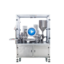 Bespacker XBG-900W Automatic rotary plastic yogurt mineral water cup filling sealing packing machine with plexi glass dust cover